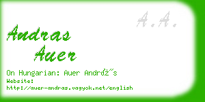 andras auer business card